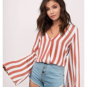 TOBI • striped crop top